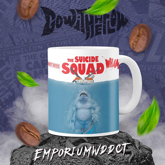 "JAWS Inspired THE SUICIDE SQUAD (Fun-tastic)" Premium Classic Ceramic Mug - EmporiumWDDCT