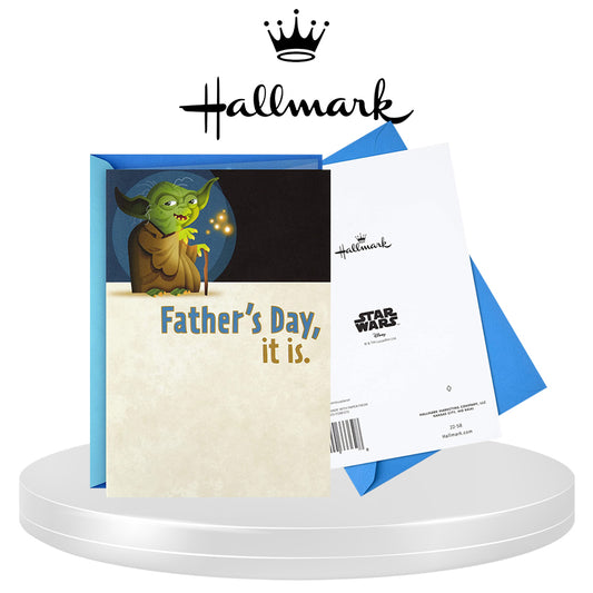 Hallmark - Star Wars Father's Day Card (Yoda, Celebrate You, We Must) - EmporiumWDDCT