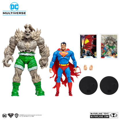 McFarlane Toys - DC Multiverse - Superman vs Doomsday (Gold Label) (2 Pack) - EmporiumWDDCT