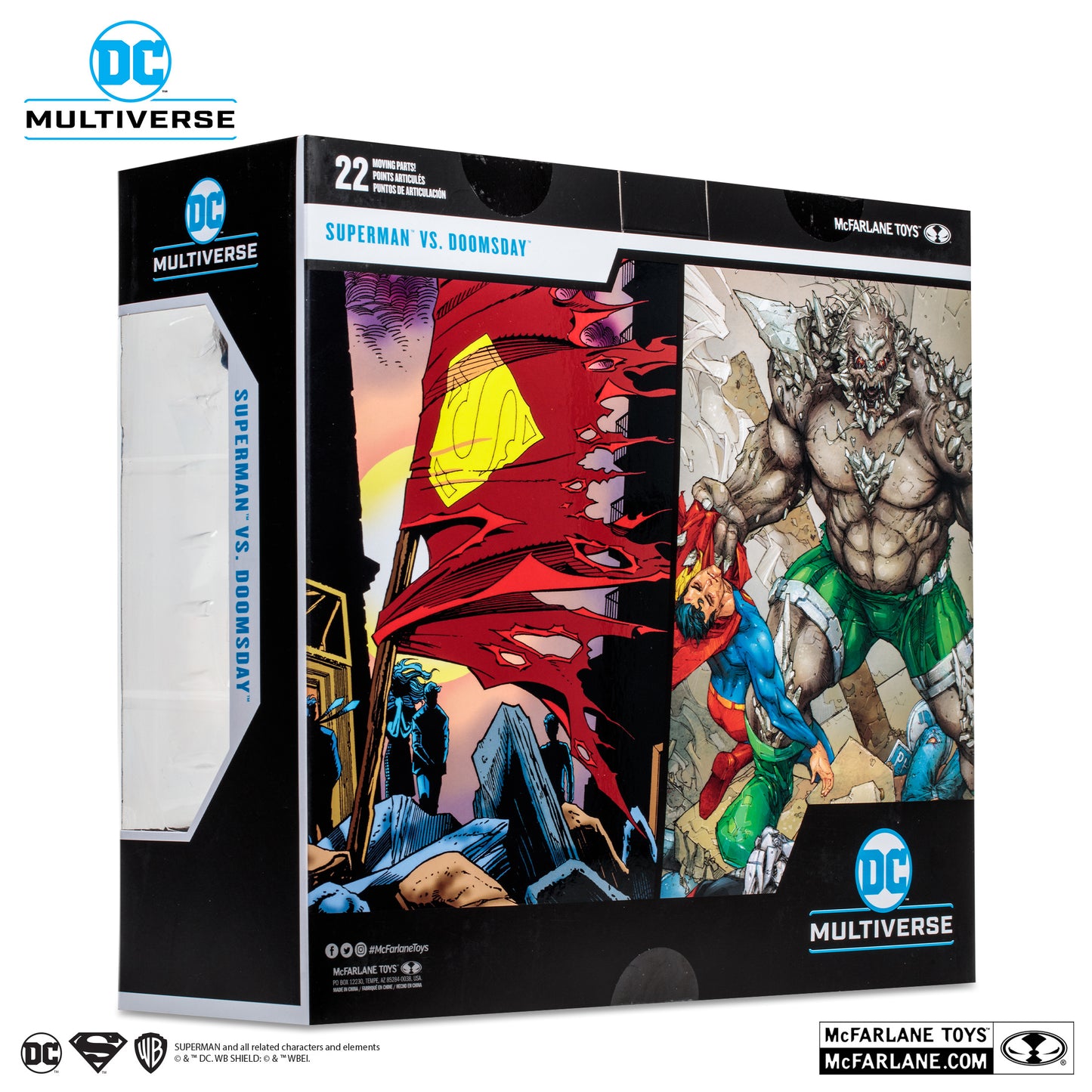 McFarlane Toys - DC Multiverse - Superman vs Doomsday (Gold Label) (2 Pack) - EmporiumWDDCT