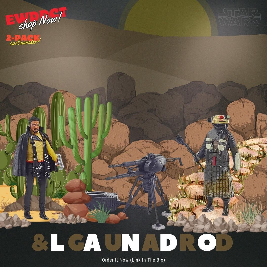 Hasbro Star Wars Solo - Lando Calrissian & Kessel Guard 3.75 Inch Action Figure (2-Pack) (Force Link 2.0) - EmporiumWDDCT